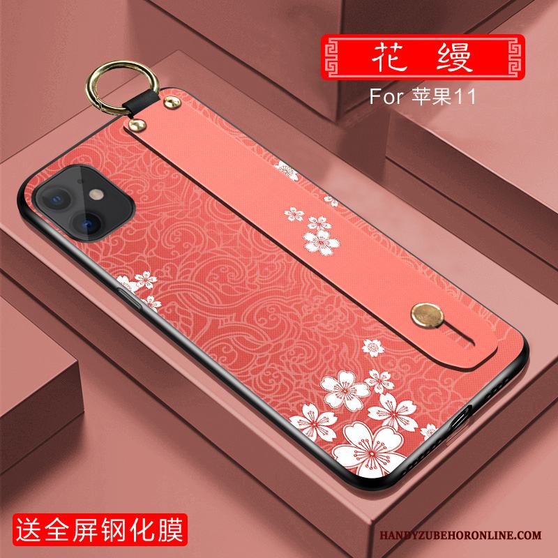 iPhone 11 All Inclusive Skal Telefon Fallskydd Kreativa Net Red Fodral Rosa