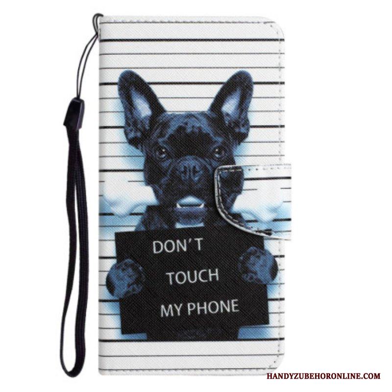 Fodral Samsung Galaxy A14 / A14 5G Med Kedjar Hund Rör Inte Med Lanyard